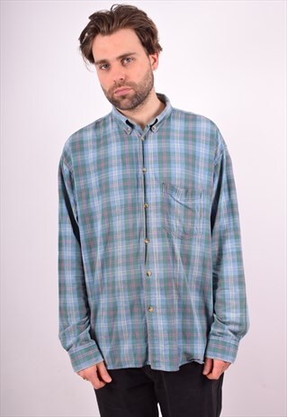 MENS VINTAGE SHIRT XXL MULTI CHECK 90S