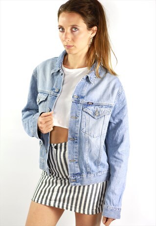 SMALL DENIM JACKET GRUNGE JEAN JACKET 90S