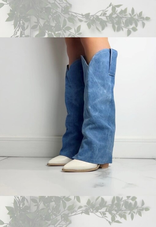 r13 denim cowboy boots
