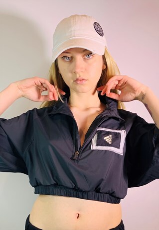 REWORKED ADIDAS CROP TOP WITH WIDE SLEEVES