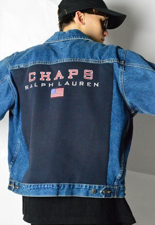 KALEIDOO REWORKED 90S CHAPS RALPH LAUREN DENIM JACKET