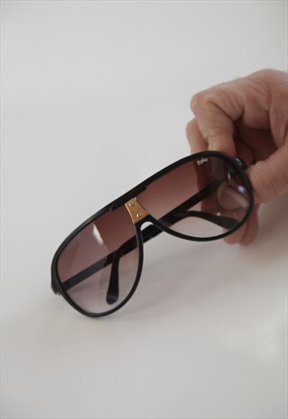 VINTAGE BLACK SPORT'S FRAME, GRADIENT LENSES.