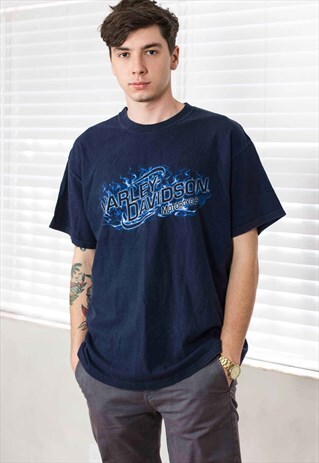 VINTAGE HARLEY DAVIDSON T-SHIRT LOGO 90S XL 9.6