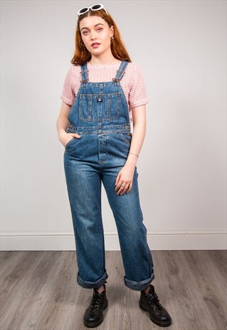 VINTAGE 90'S DENIM LONG LENGTH DUNGAREES