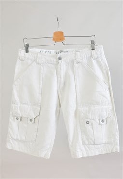 Vintage 00s cargo shorts in white