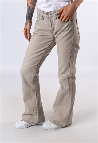 LEVIS 519 LOW FLARE DENIM JEANS FLARED LEG UK 12 (HC5A)