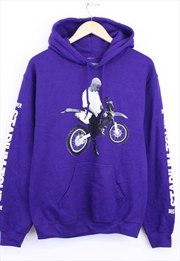 Vintage Justin Bieber Tour Hoodie Purple With Graphic