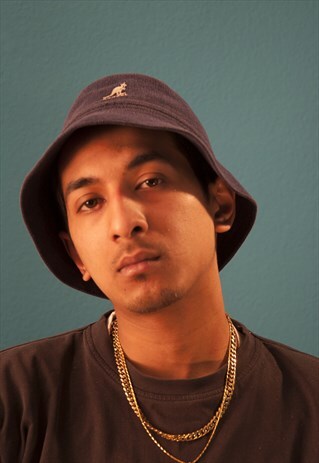 VINTAGE BLUE TROPIC CASUAL KANGOL BOB CAT BUCKET HAT