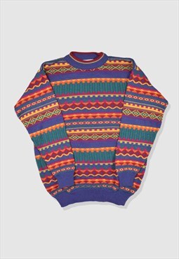Vintage 90s Sweater Shop Abstract Pattern Knit Jumper