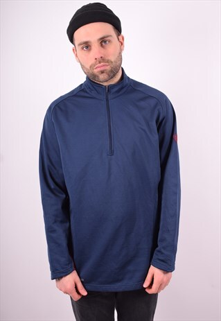 NIKE MENS VINTAGE TRACKSUIT TOP LARGE BLUE 90'S