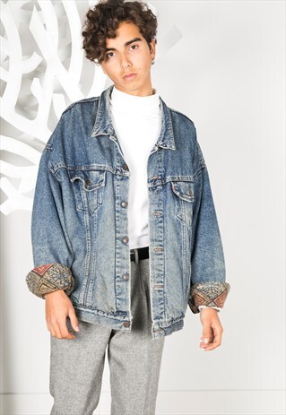 VINTAGE 80'S LEVI'S BLANKET DENIM JACKET / S0330