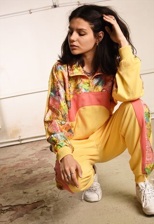 80'S RETRO ATHLEISURE SPORTS TRACKSUIT CO-ORD TWO PIECE