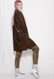80S VINTAGE 90S DISCO DARK GOLD TOP LEGGING COORD TWO PIECES