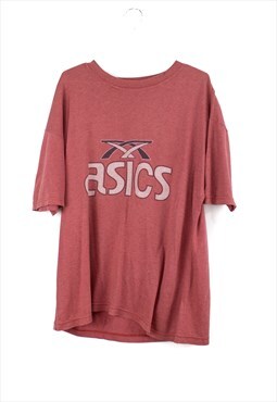 Vintage Asics Sport T-Shirt in Red M