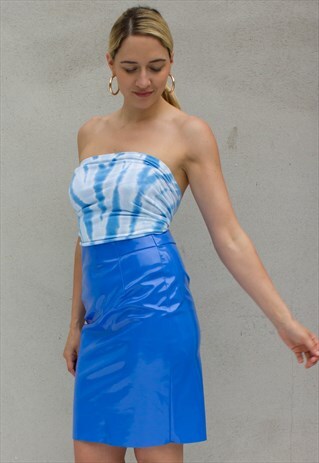 90'S TIE DIE ORGANIC COTTON BANDEAU TOP