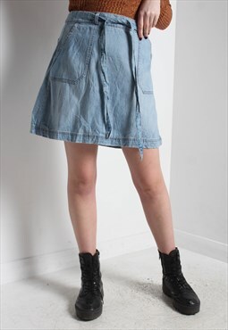 Vintage Gap Y2K Denim Skirt Blue 31'