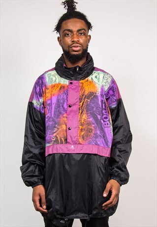 90'S VINTAGE WAVEY FESTIVAL ABSTRACT CAGOULE JACKET