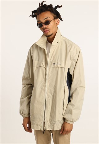 VINTAGE CHAMPION EMBROIDERED SPELLOUT FESTIVAL JACKET