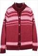 L.L.Bean 90's Lambswool Button Up Knitted Jumper / Sweater L