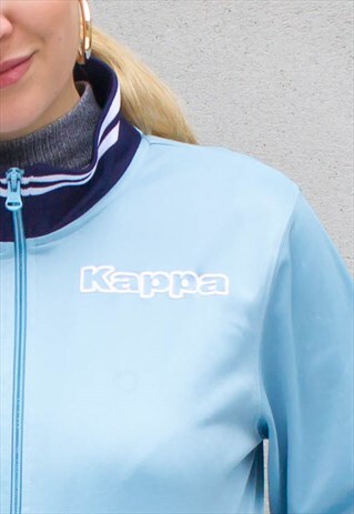 VINTAGE BLUE KAPPA ZIP UP JACKET