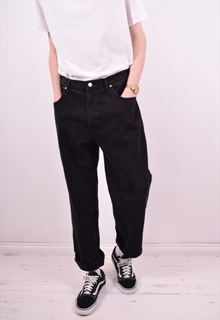 CALVIN KLEIN MENS VINTAGE JEANS W34 L31 BLACK 90'S