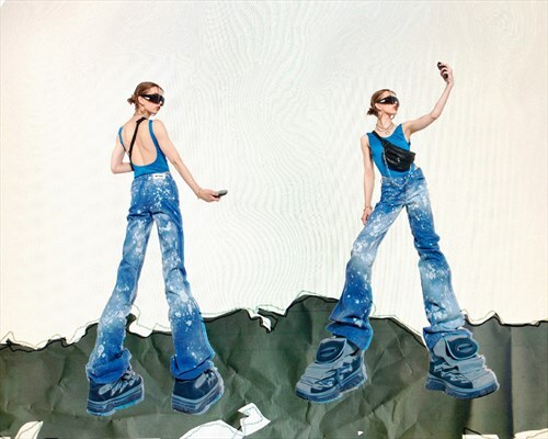 Reworked Y2K Tie-dye Jeans