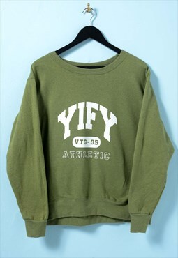 Yify College Athletic Green Vintage Sweatshirt L