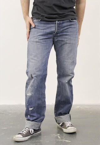 VINTAGE BLUE LEVI'S 501 PAINT JEANS