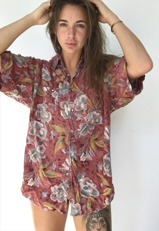 PATTERNED OVERSIZED RETRO VINTAGE UNISEX FESTIVAL SHIRT