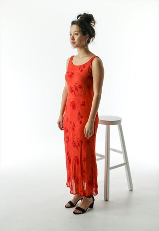 MAXI FLORAL DRESS / SLEEVELESS SUMMER DRESS