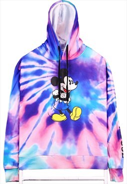 Vintage 90's Disney Hoodie Mickey Mouse Tie Dye Pastel