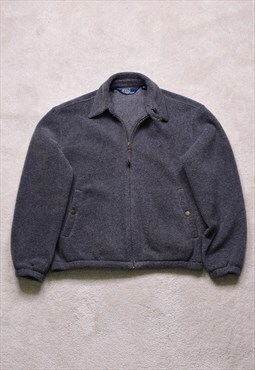 Vintage 90s Polo Ralph Lauren Grey Fleece Jacket