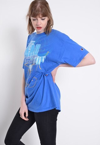 VINTAGE CHAMPION T-SHIRT BLUE