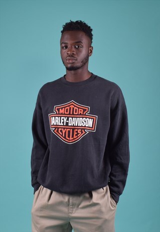VINTAGE HARLEY-DAVIDSON BLACK SWEATSHIRT