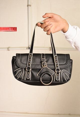 VINTAGE Y2K MINIMALIST LEATHER SHOULDER BAG