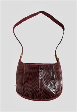 Vintage Pelletterie Cherry Red Leather Ladies Bag