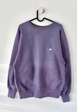 Vintage champion reverse weave sweatshirt purple large 