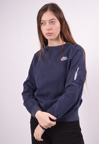 VINTAGE NIKE SWEATSHIRT JUMPER NAVY BLUE