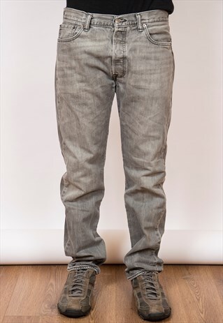 LEVI'S 501 GREY DENIM JEANS