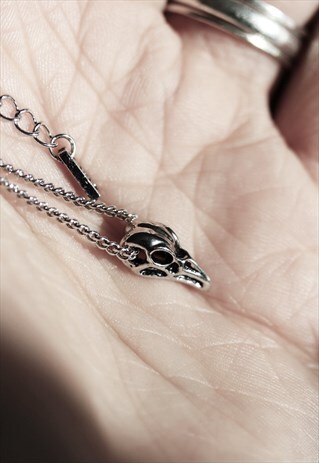 RAVEN'S CHILD GOTHIC BIRD SKULL NECKLACE