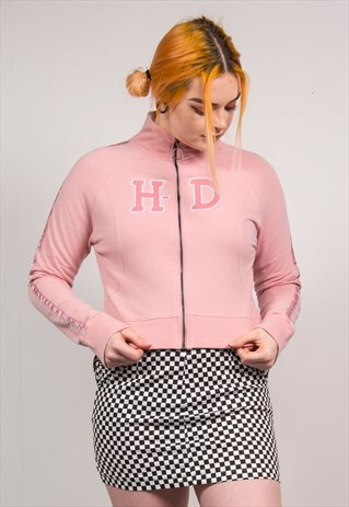 HARLEY-DAVIDSO Y2K BABY PINK TRACKSUIT JACKET
