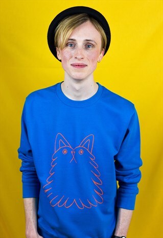 BLUE FLUFF BUDDY CAT DOG SWEATSHIRT