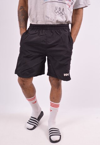 HELLY HANSEN MENS VINTAGE SHORTS LARGE BLACK 90S