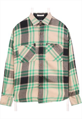 VINTAGE 90'S ARROW SPORTS SHIRT CHECK LUMBERJACK LONG