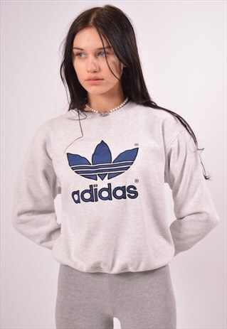 VINTAGE ADIDAS SWEATSHIRT JUMPER GREY