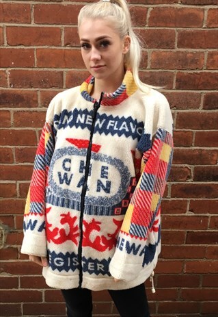 VINTAGE FLUFFY CHE-WAN FLEECE JACKET JUMPER WINTER COAT
