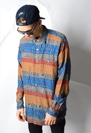 VINTAGE 90S COLOURFUL LOVE LONG SLEEVE SHIRT