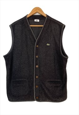 Unisex gray vintage Lacoste vest. L