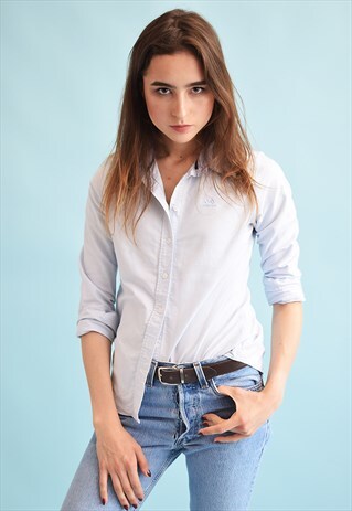 90'S RETRO DESIGNER CLASSIC CUT PASTEL SHIRT TOP