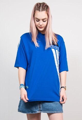 VINTAGE 90'S BLUE SPORTS OVERSIZE ADIDAS T-SHIRT